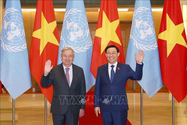 Entrevue entre le president de l’AN vietnamienne et le secretaire general de l’ONU hinh anh 2