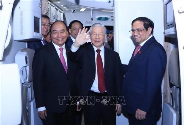 Le secretaire general du Parti Nguyen Phu Trong termine sa visite officielle en Chine hinh anh 1