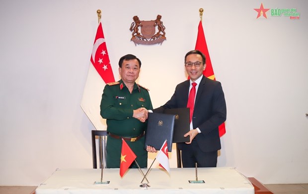 Le Vietnam et Singapour reaffirment leur cooperation de defense hinh anh 2