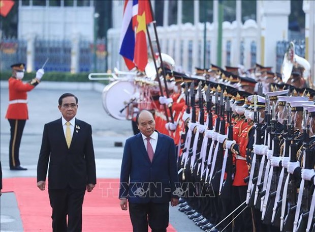 La Thailande tient une ceremonie d’accueil du president Nguyen Xuan Phuc hinh anh 1