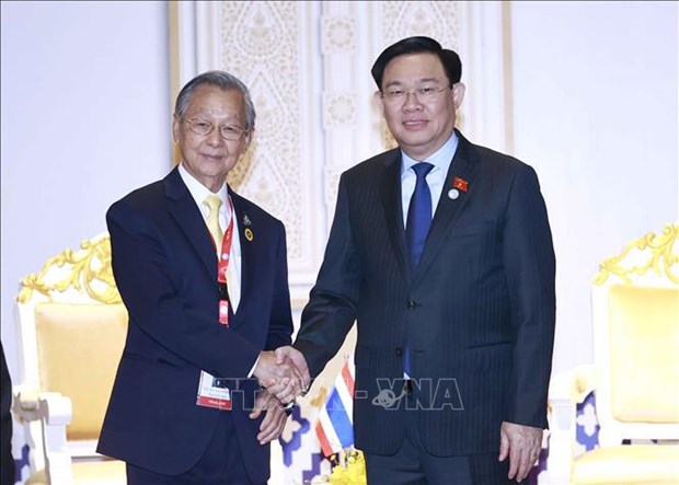 Le president de l’AN du Vietnam rencontre son homologue thailandais a Phnom Penh hinh anh 1