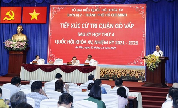Le president rencontre les electeurs de Ho Chi Minh-Ville hinh anh 1