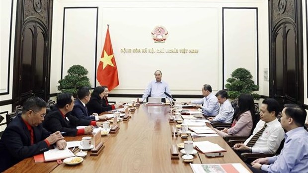 Le president exhorte la Croix-Rouge du Vietnam a mobiliser des ressources pour les necessiteux hinh anh 1