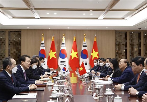 Le president vietnamien s’entretient avec le president sud-coreen a Seoul hinh anh 2