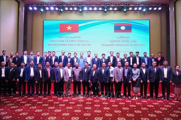 Forum d'echange entre les autorites et les entreprises vietnamiennes au Laos hinh anh 1