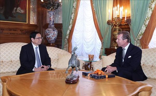 Le Premier ministre Pham Minh Chinh rencontre le Grand-Duc de Luxembourg Henri hinh anh 1
