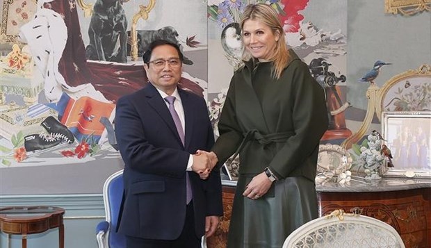 Le Premier ministre Pham Minh Chinh rencontre la reine neerlandaise Maxima hinh anh 1