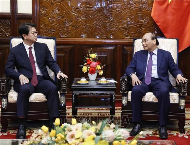 Le president Nguyen Xuan Phuc salue la cooperation entre la VNA et Yonhap hinh anh 1