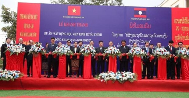 Inauguration de l'Academie d'economie et de finance Dongkhamxang financee par le Vietnam hinh anh 1