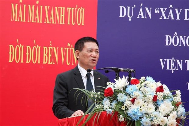 Inauguration de l'Academie d'economie et de finance Dongkhamxang financee par le Vietnam hinh anh 2