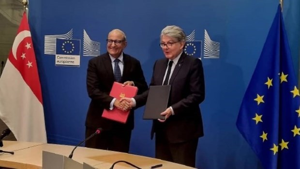 L'UE et Singapour lancent un partenariat numerique hinh anh 1
