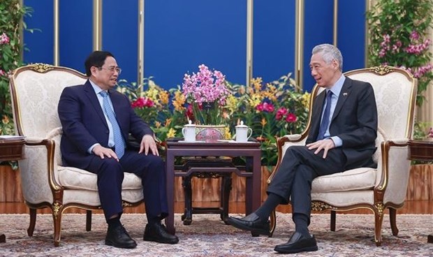 Entretien entre les deux Premiers ministres vietnamien et singapourien hinh anh 2