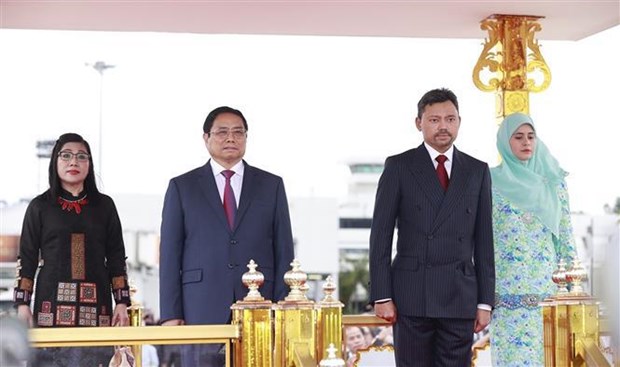 Le Premier ministre Pham Minh Chinh entame sa visite officielle au Brunei hinh anh 1