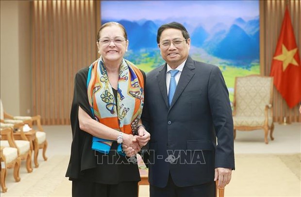 Le PM Pham Minh Chinh recoit la ministre des AE salvadorienne hinh anh 1
