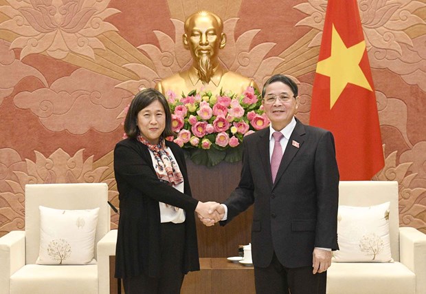 Le vice-president de l'AN Nguyen Duc Hai recoit la representante americaine au commerce hinh anh 1