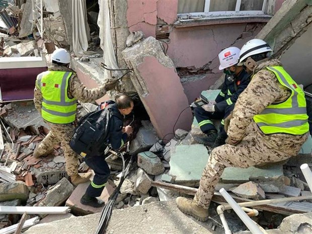 Seisme en Turquie: des militaires vietnamiens poursuivent leurs activites de sauvetage hinh anh 2