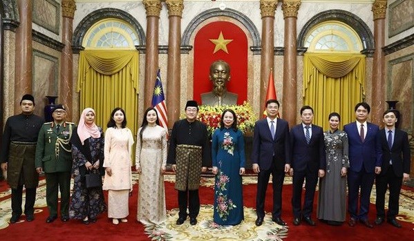 La presidente p.i Vo Thi Anh Xuan recoit les ambassadeurs de Suisse, de Malaisie et du Cambodge hinh anh 2