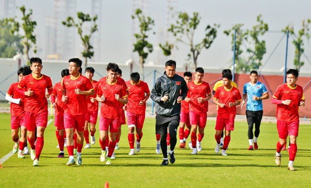 L’equipe vietnamienne dans l’arene de la Coupe d’Asie 2023 en Ouzbekistan hinh anh 1