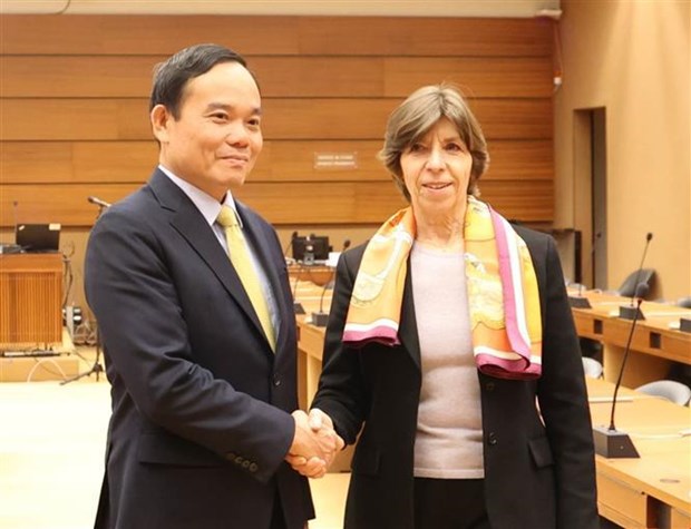 Le vice-PM Tran Luu Quang rencontre des representants de pays et organisations internationales hinh anh 2