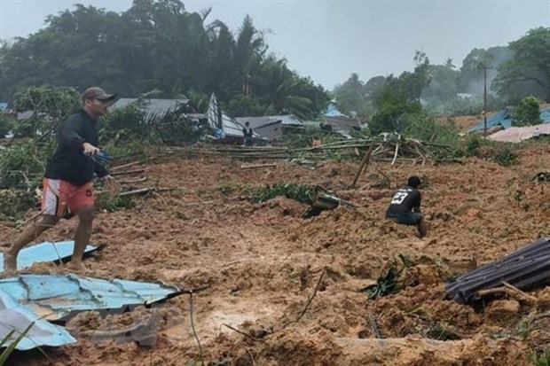 L'Indonesie intensifie ses efforts pour retrouver des dizaines de disparus dans un glissement de terrain hinh anh 1