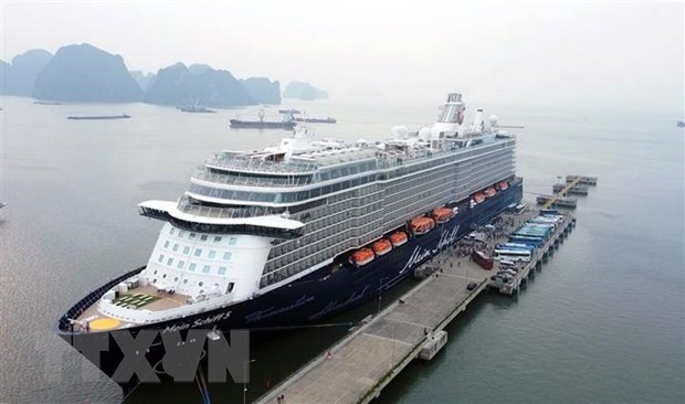 Le navire de croisiere Mein Schiff 5 amene 2.191 touristes etrangers a Ha Long hinh anh 1