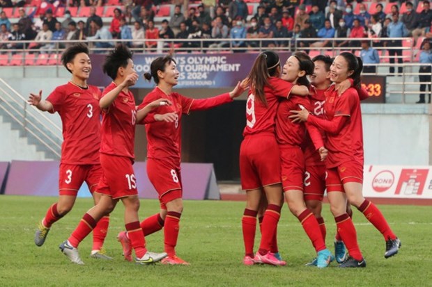 Football feminin: le Vietnam qualifie pour le deuxieme tour des eliminatoires des JO de Paris 2024 hinh anh 1
