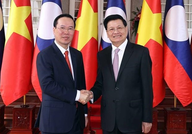 Entretien entre le president vietnamien et son homologue lao a Vientiane hinh anh 2
