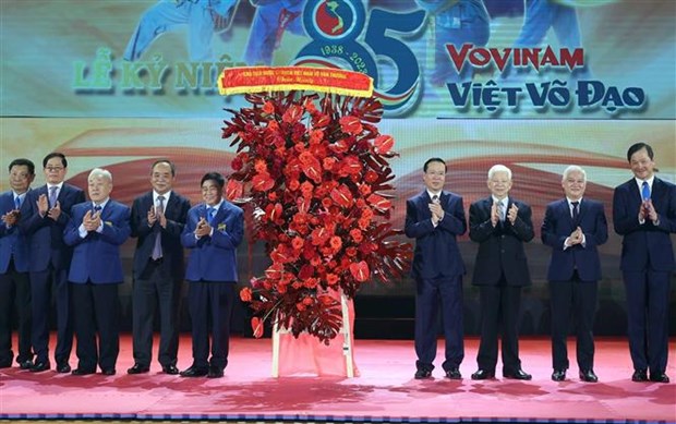 Le president Vo Van Thuong a la celebration de la fondation du Vovinam 