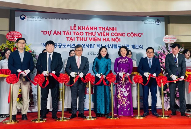 Inauguration du projet de renovation de la Bibliotheque de Hanoi hinh anh 1