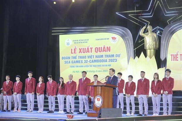 SEA Games 32 : ceremonie de depart de la delegation sportive vietnamienne hinh anh 2