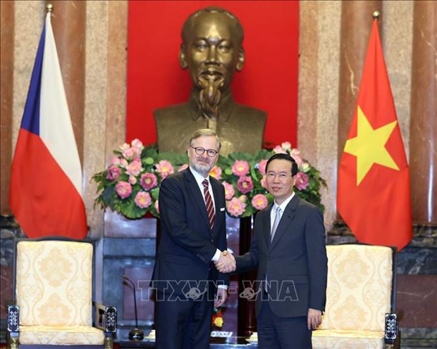 Le president Vo Van Thuong recoit le Premier ministre tcheque hinh anh 1