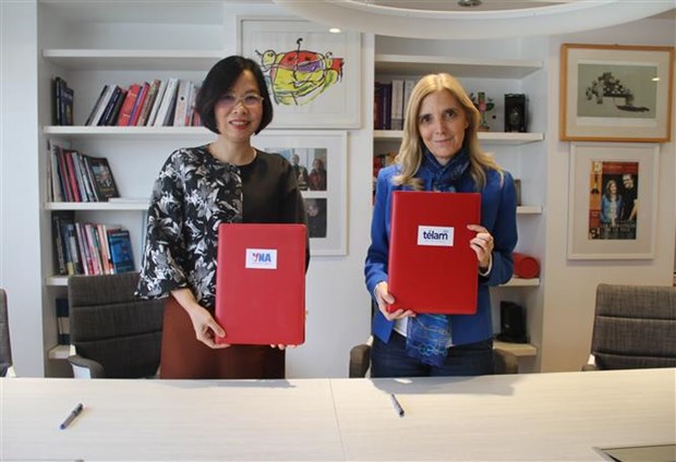 La VNA et Telam signent un accord de cooperation professionnelle hinh anh 1