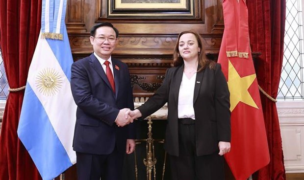 Le president de l’ANV Vuong Dinh Hue s’entretient avec sa homologue argentine Cecilia Moreau hinh anh 1