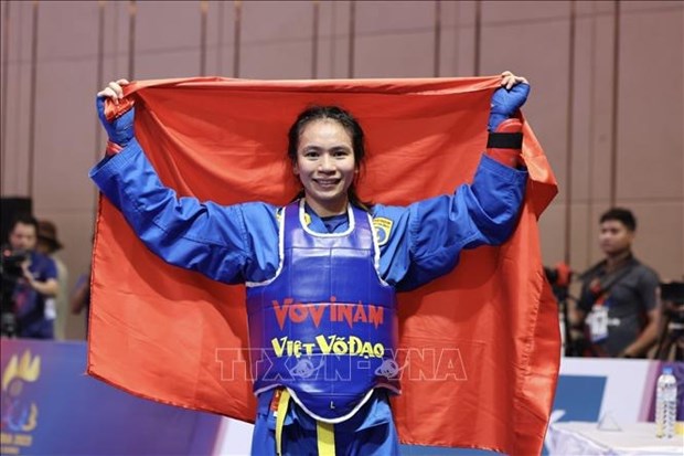 SEA Games 32: le Vietnam remporte cinq medailles d'or samedi hinh anh 3