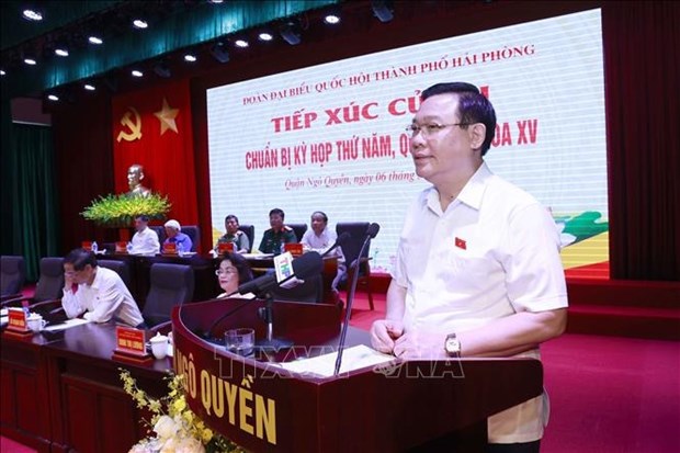 Hai Phong: le president de l'AN rencontre des electeurs de l'arrondissement de Ngo Quyen hinh anh 1
