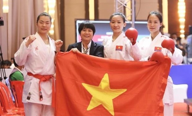 SEA Games 32 : l'equipe de karate du Vietnam remporte six medaille d'or hinh anh 1