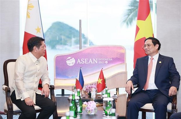 Le Premier ministre Pham Minh Chinh rencontre le president philippin hinh anh 1