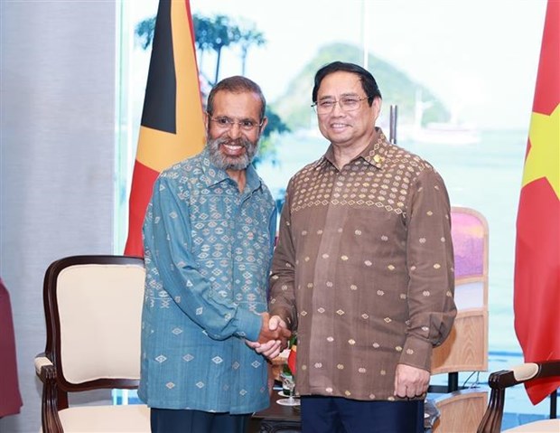 Sommet de l'ASEAN : Rencontre entre le Premier ministre vietnamien et son homologue du Timor Leste hinh anh 2