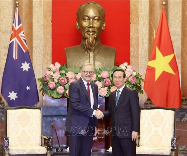 Le president Vo Van Thuong recoit le Premier ministre australien Anthony Albanese hinh anh 1