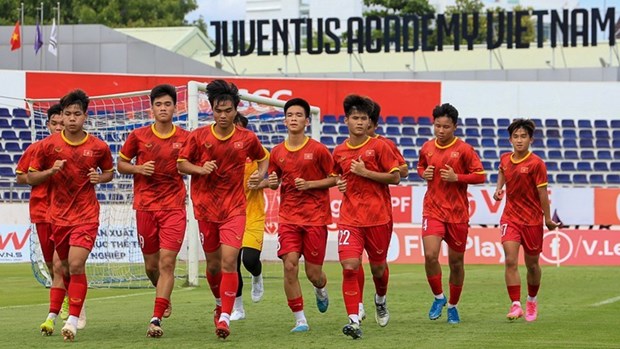 Les U17 Vietnam se preparent pour la finale de la Coupe d’Asie U17 de l’AFC 2023 hinh anh 1