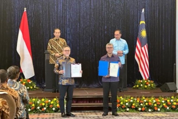 L'Indonesie et la Malaisie signent une mise a jour de l'accord commercial frontalier hinh anh 1