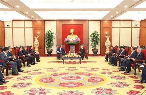 Le secretaire general du PCV recoit le president sud-coreen hinh anh 2