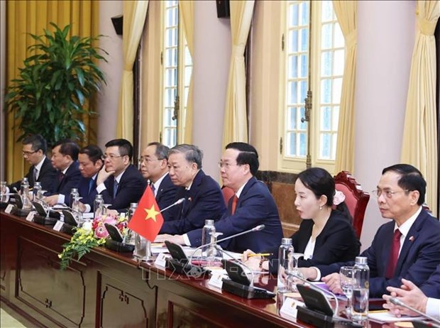 Entretien entre les presidents vietnamien et sud-coreen hinh anh 2