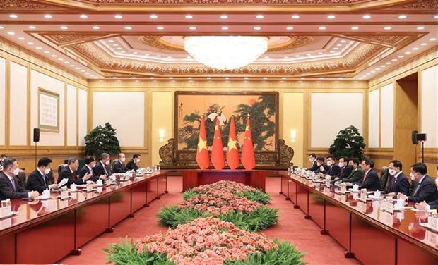 Vietnam-Chine: entretien entre les deux Premier ministres hinh anh 1