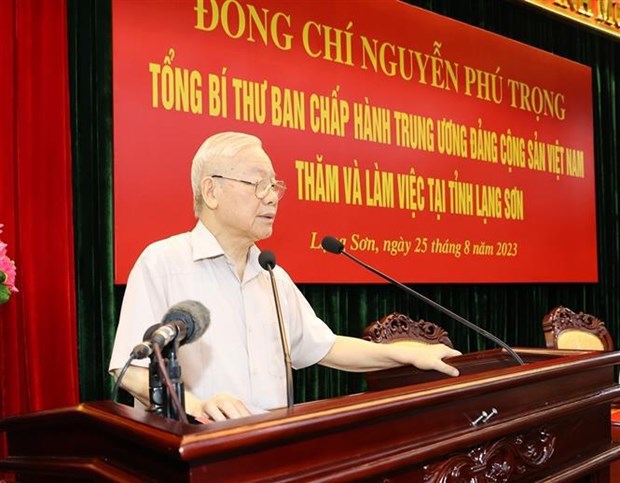 Le leader du Parti exhorte Lang Son a realiser des avancees socio-economiques hinh anh 2