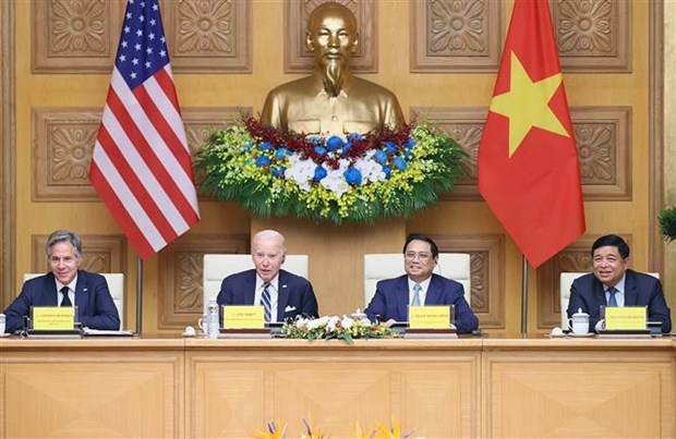 La visite du president americain au Vietnam ouvre une nouvelle phase pour la paix, la cooperation et le developpement durable hinh anh 3