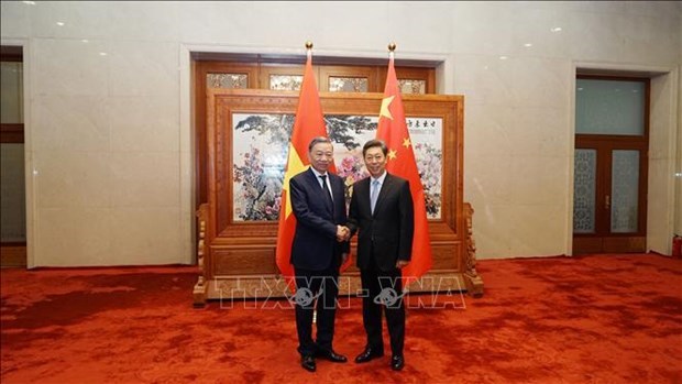 Le ministre de la Securite publique To Lam rencontre des responsables chinois en Chine hinh anh 1