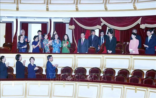 Le prince heritier et la princesse du Japon assistent a la premiere representation de l'opera "Princesse Anio" hinh anh 2