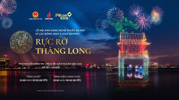 Un grand spectacle de lumiere de drones prevu a Hanoi hinh anh 1
