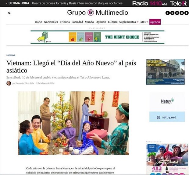 Un journal uruguayen loue la beaute du Nouvel An lunaire du Vietnam hinh anh 1